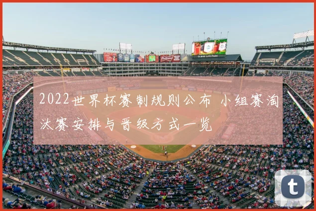 2022世界杯赛制规则公布 小组赛淘汰赛安排与晋级方式一览